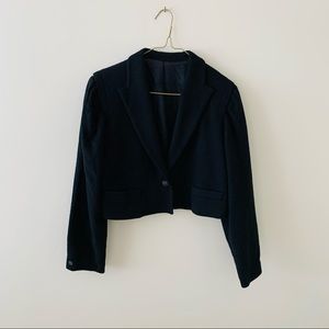 Vintage Black Cropped Blazer